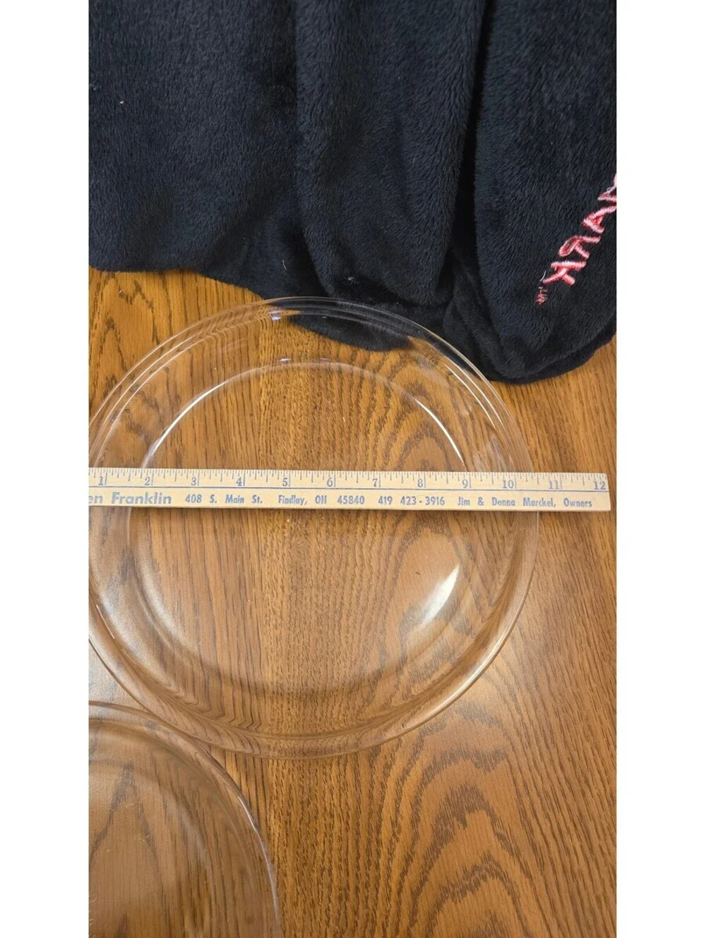 Set of 2 Vintage Pyrex 1 Fireking Clear Glass Pie Plates